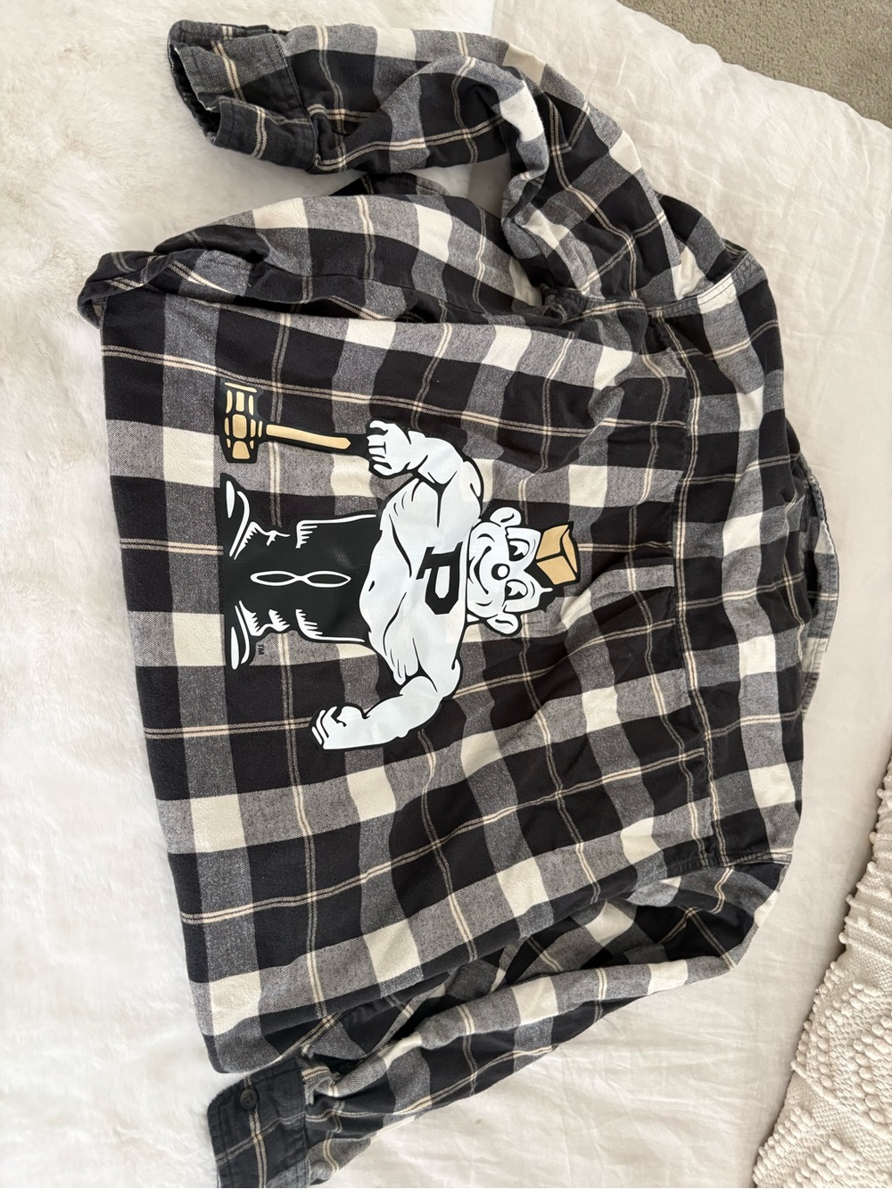 Universal Thread Black and White Plaid Oversized Flannel Shirt